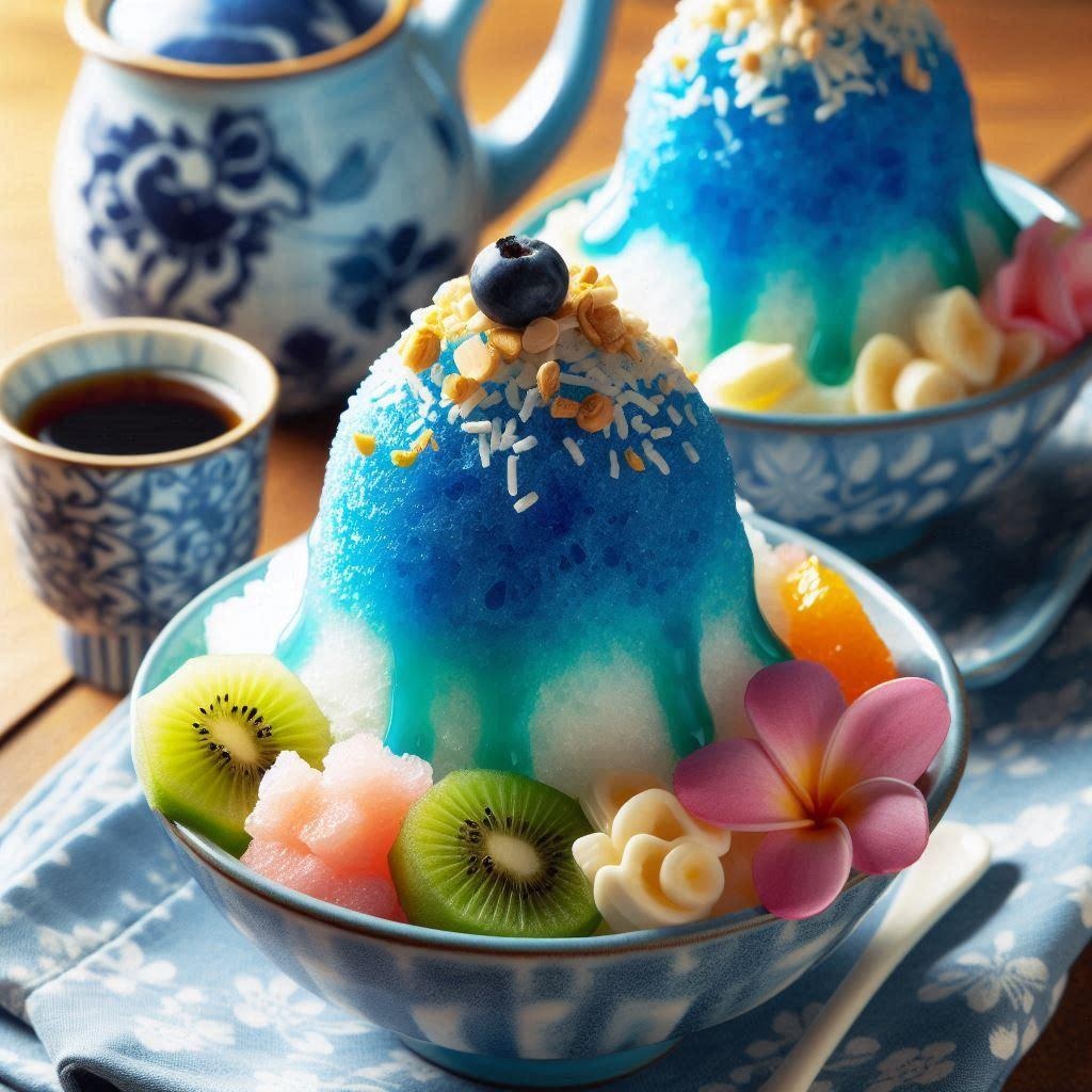 ブルーハワイのかき氷