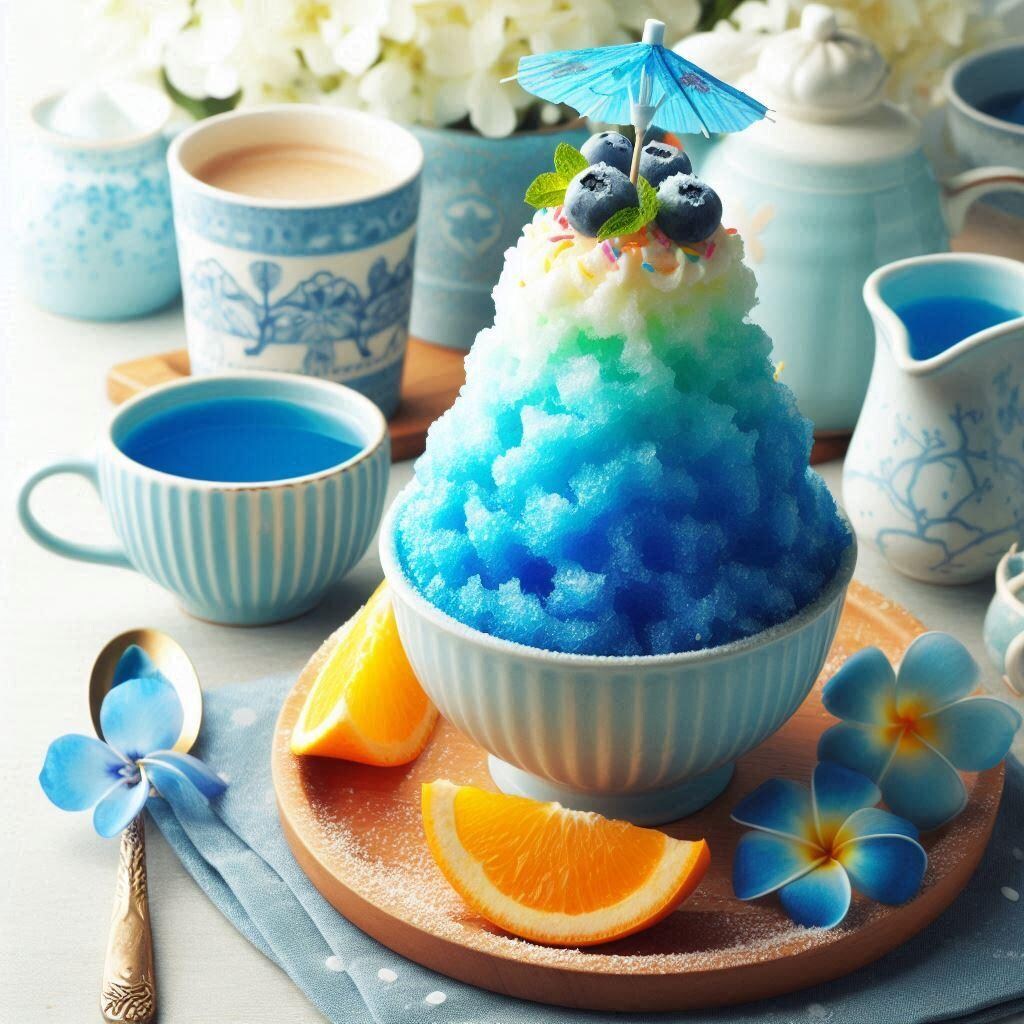 ブルーハワイのかき氷