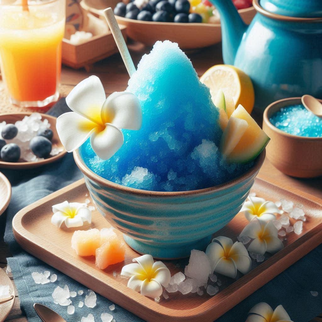 ブルーハワイのかき氷