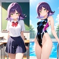 彼女が水着に着替えたら:Re 3枚目