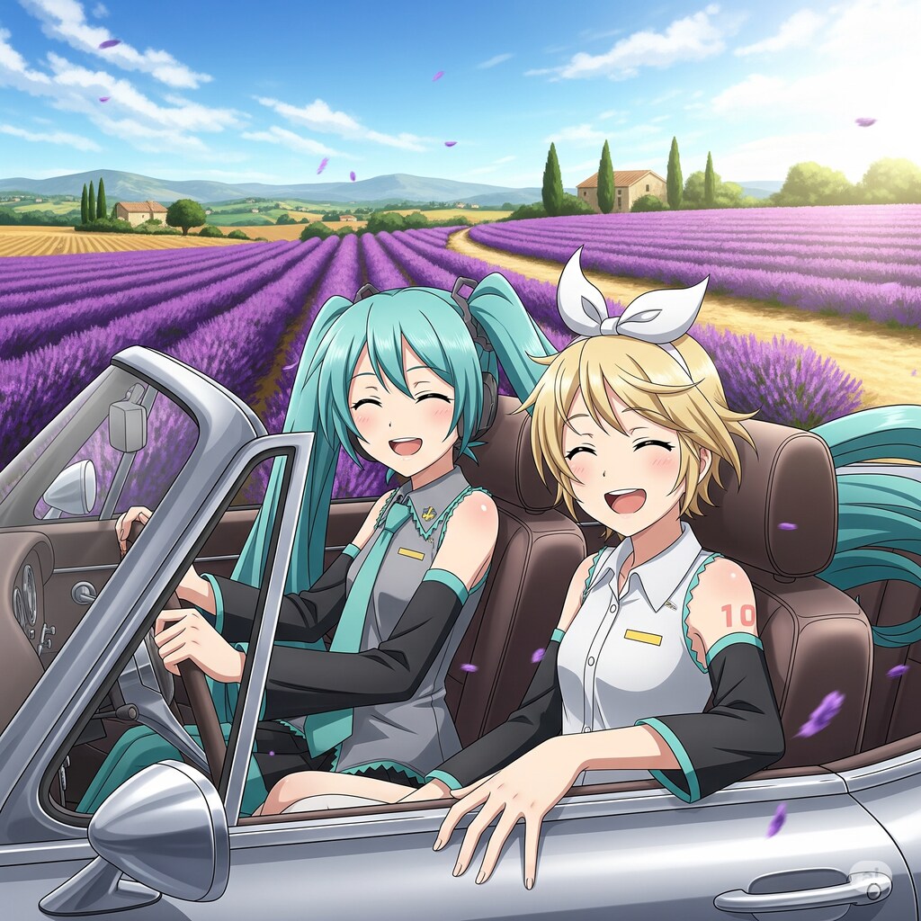 ミクさんフランスをドライブ