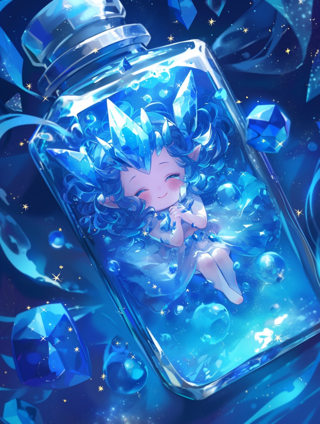 「瓶詰の少女」蒼01