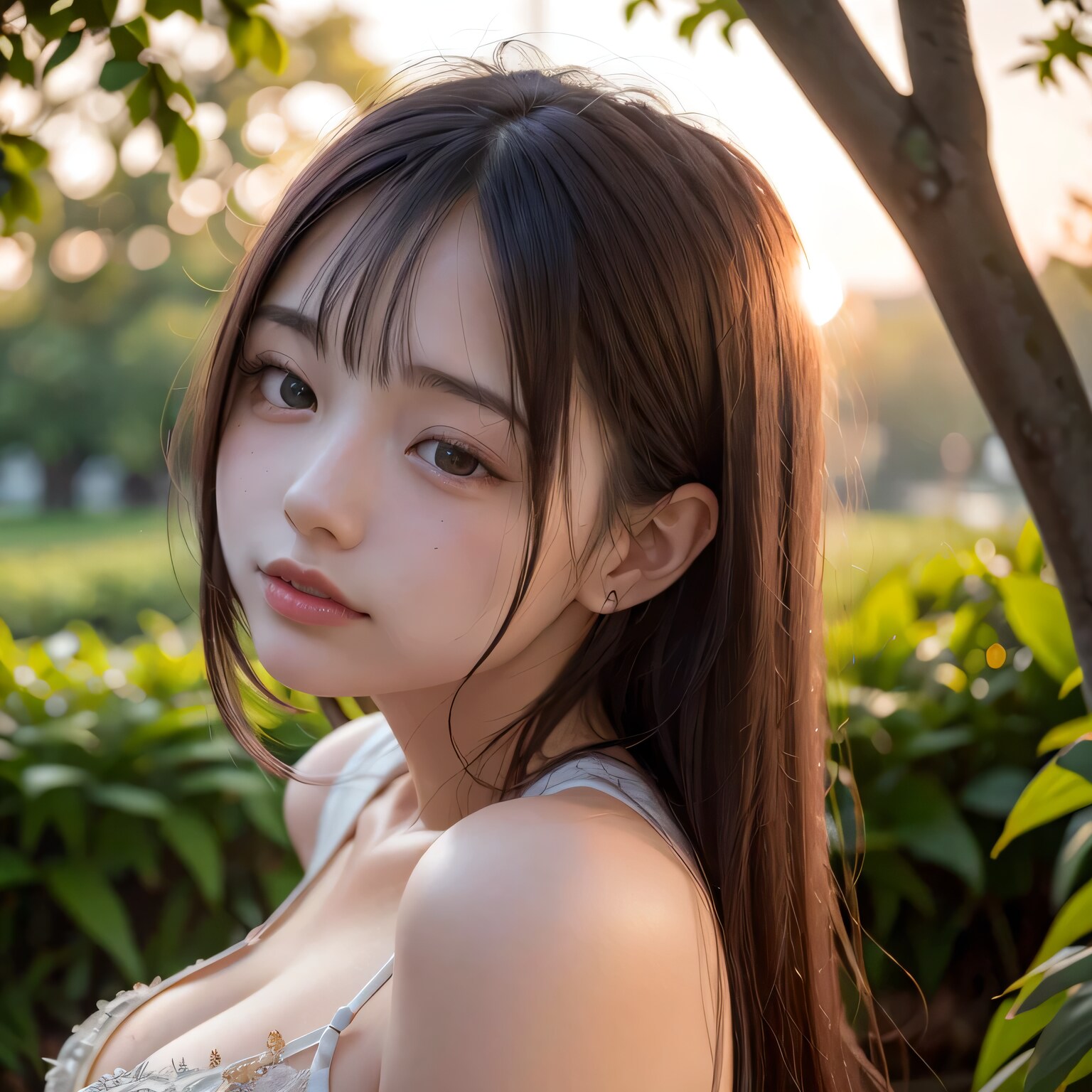 黒髪ロングでワンピースの美女７５ | の人気AIイラスト・グラビア