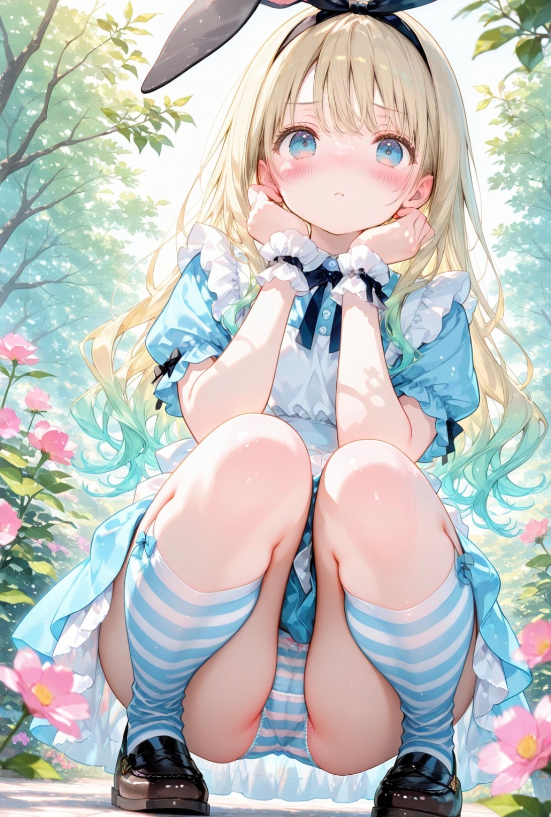 森でパンチラ🐰🌳５