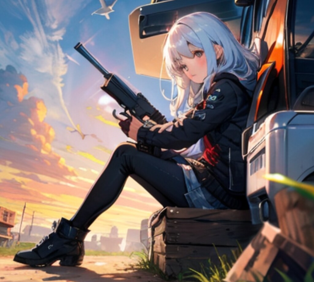 銃を持った女の子