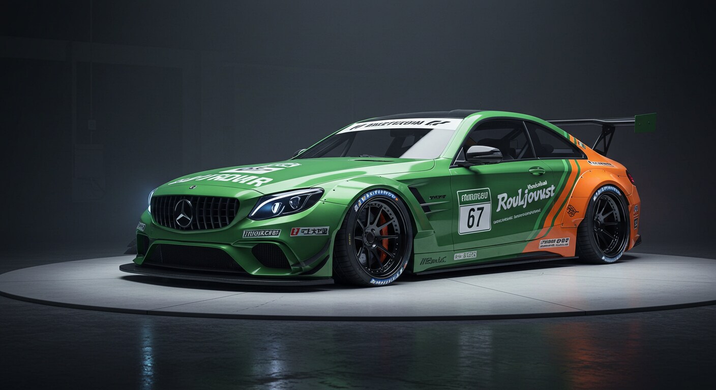 メルセデスベンツクーペレーシングカー | の人気AIイラスト・グラビア