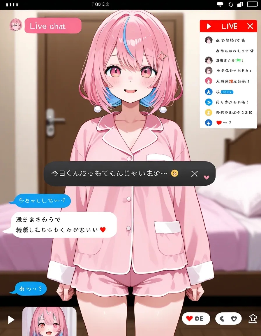 パジャマでライブチャット