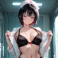 黒ランジェリーのナース 7枚目