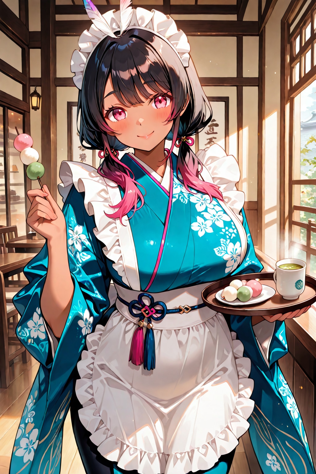 黒色和風メイド①