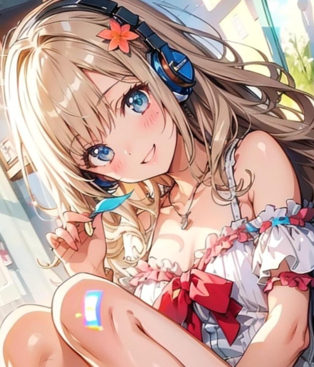 ♬音楽少女（ヘッドフォン）1 『良い曲だよ♪一緒に聴こ♪』