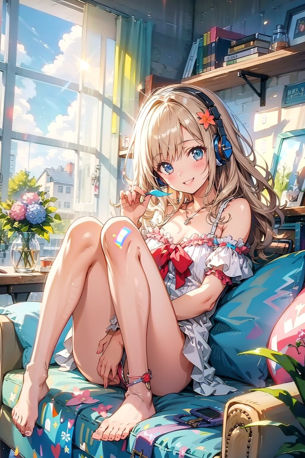 ♬音楽少女（ヘッドフォン）1 『良い曲だよ♪一緒に聴こ♪』