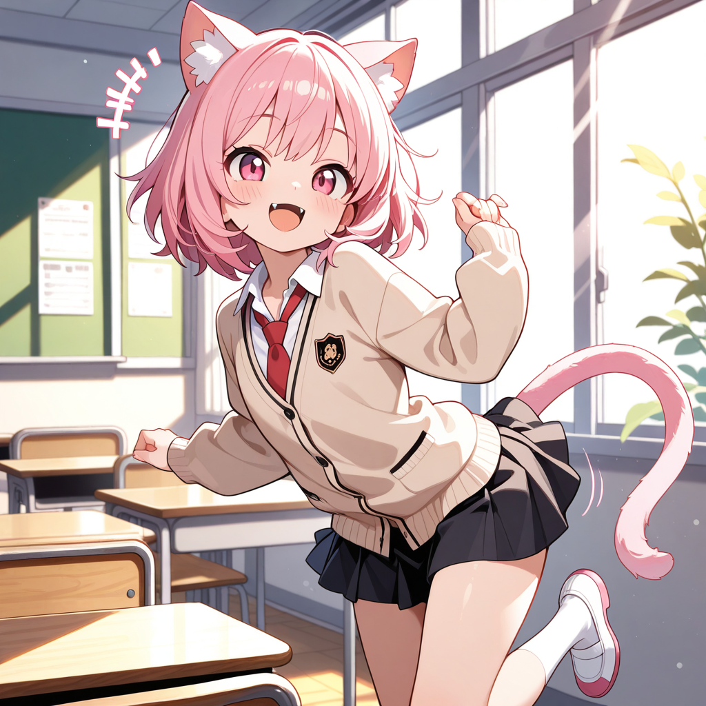 私立聖寧女学院の中等部に入学したうちのねこちゃん！！