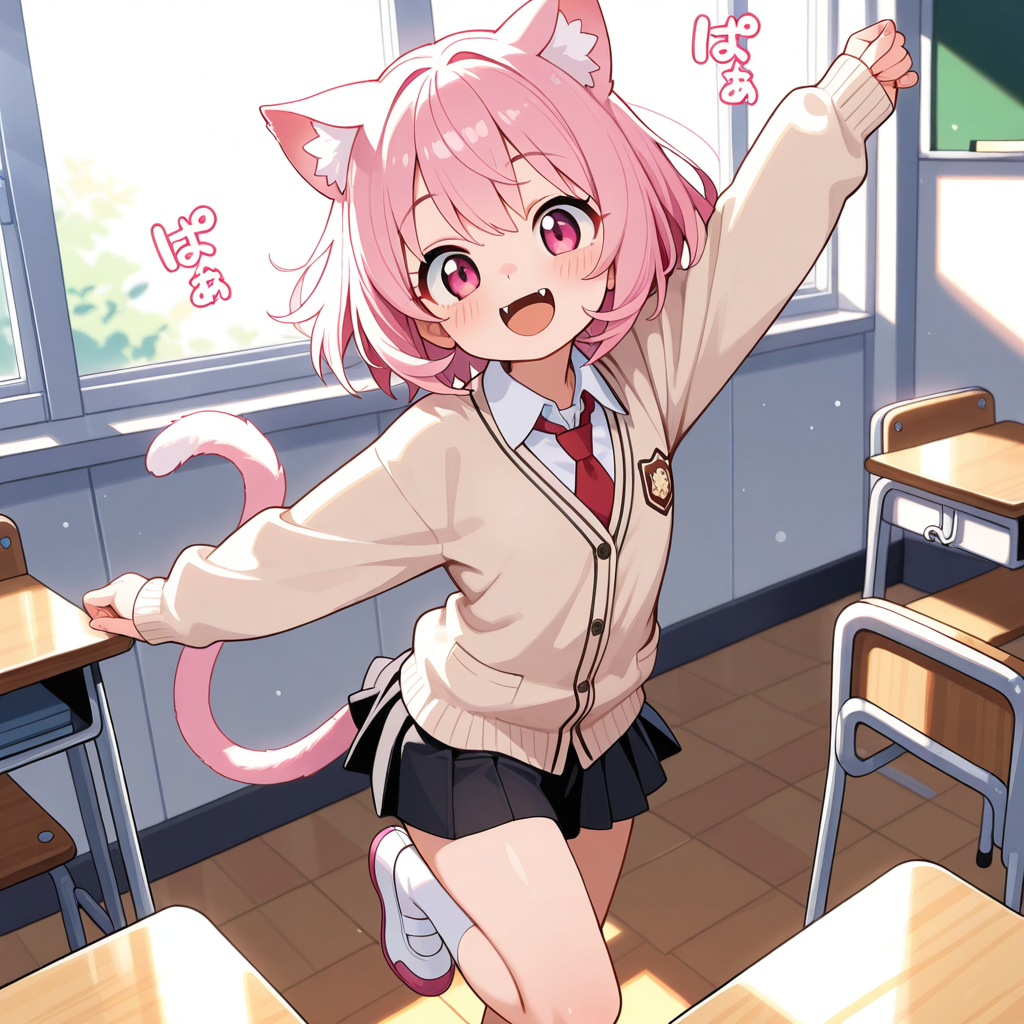 私立聖寧女学院の中等部に入学したうちのねこちゃん！！