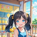 文化祭 レモネードを売る水泳部の小さな女の子 6枚目
