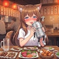 居酒屋で飲む小さな女の子とキラメキちゃん 4枚目