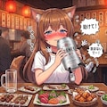 居酒屋で飲む小さな女の子とキラメキちゃん 3枚目