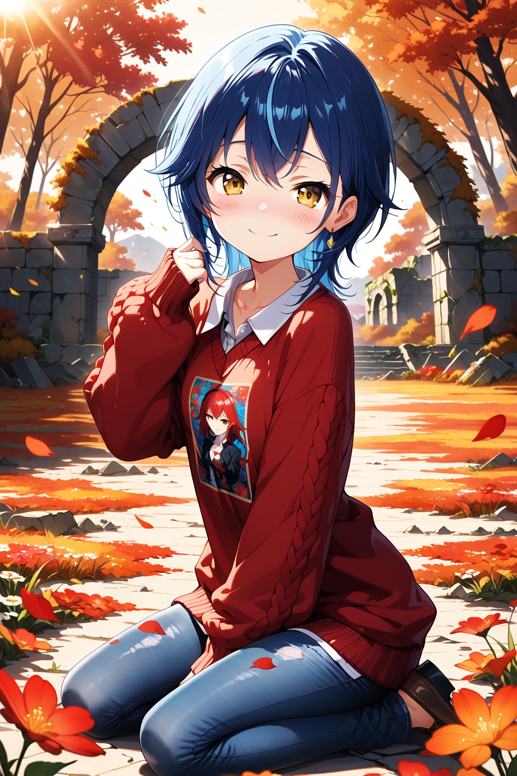 秋色の遺跡と推し活の行方 | の人気AIイラスト・グラビア