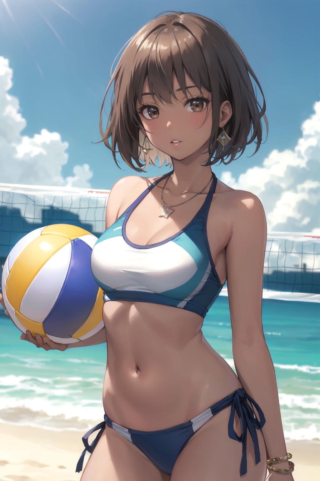 褐色スポーツギャル19（ビーチバレー）