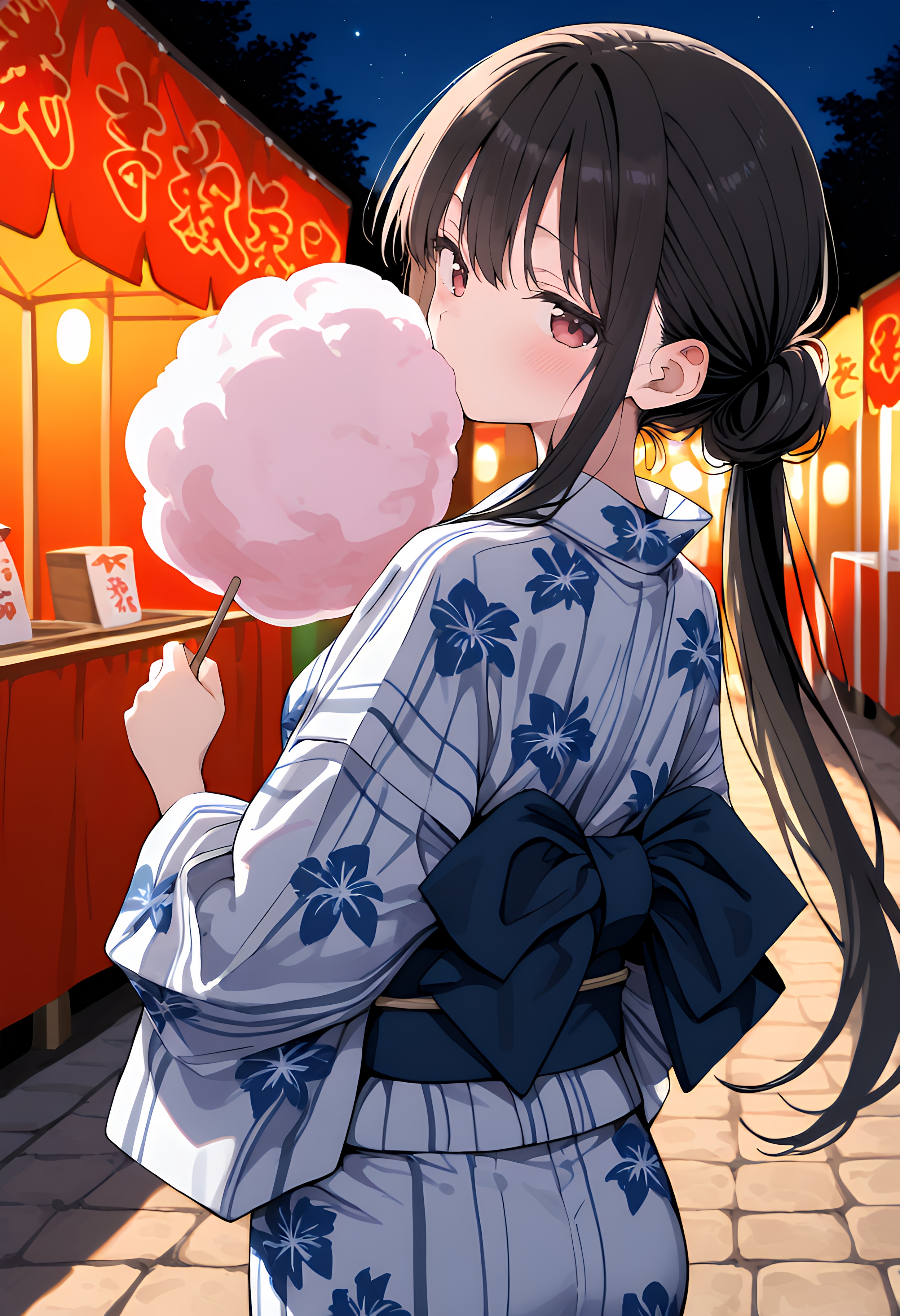 浴衣な君とわたあめ