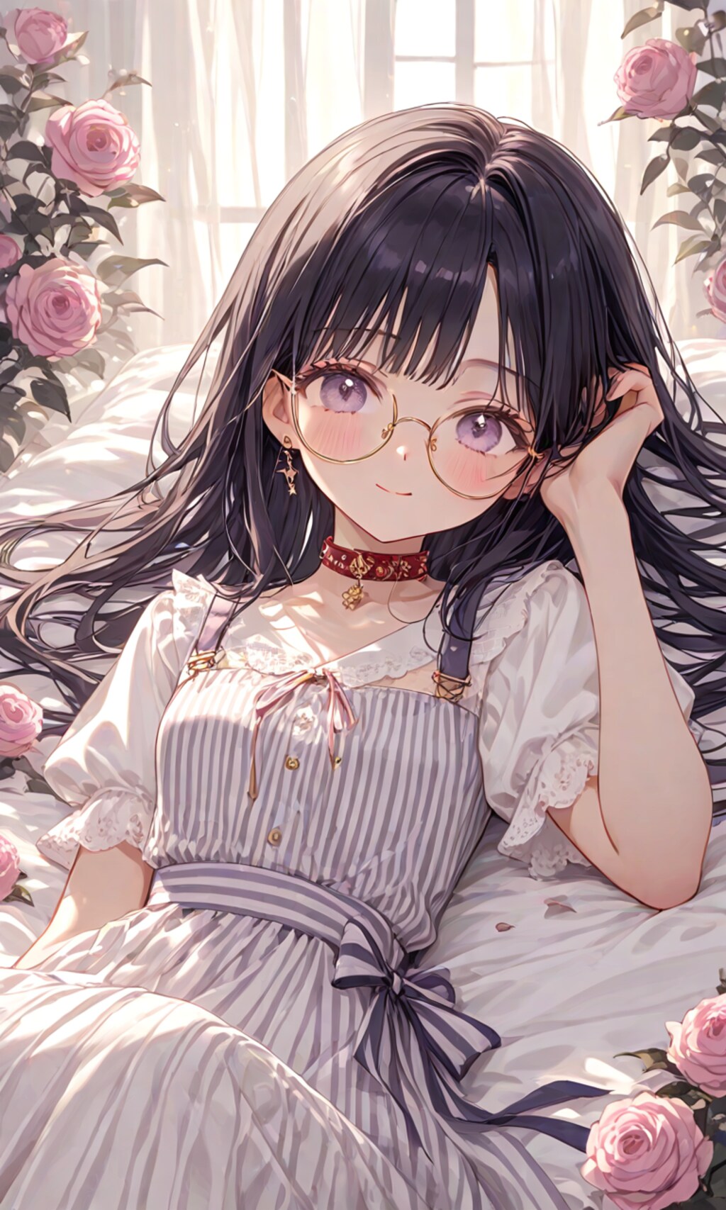 薔薇に囲まれて