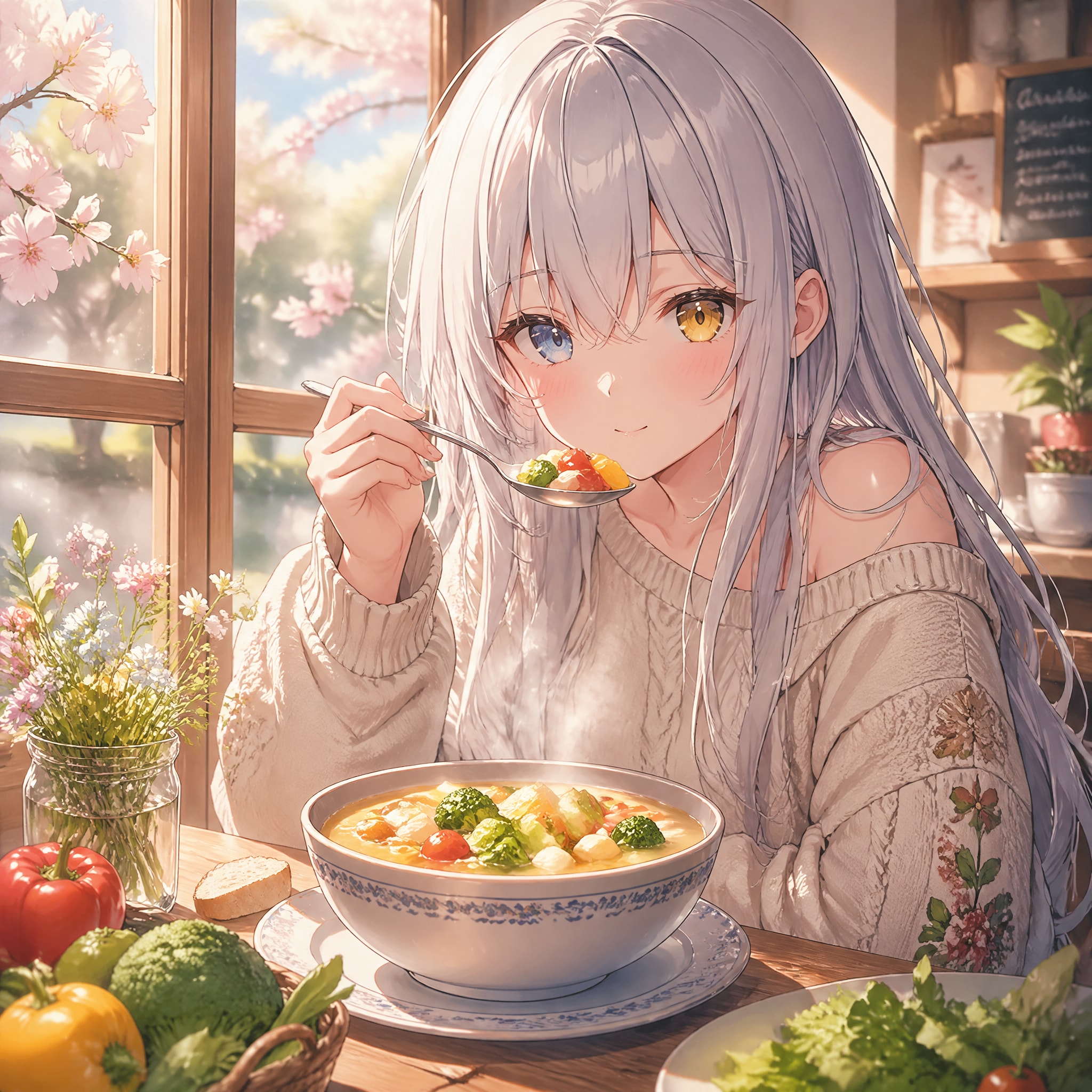 おいしい野菜スープ（１）虹宮あかり | の人気AIイラスト・グラビア