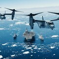 極秘任務のために米空母を飛び立つオスプレイ 2枚目