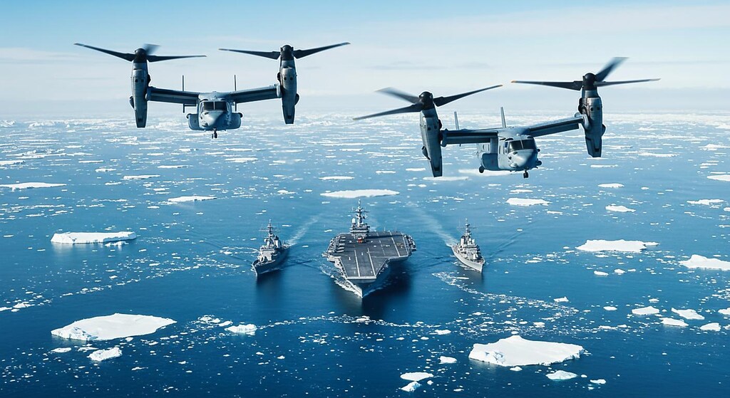 極秘任務のために米空母を飛び立つオスプレイ