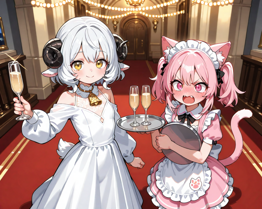 にゃんで私がメイドにゃんらっ！！？