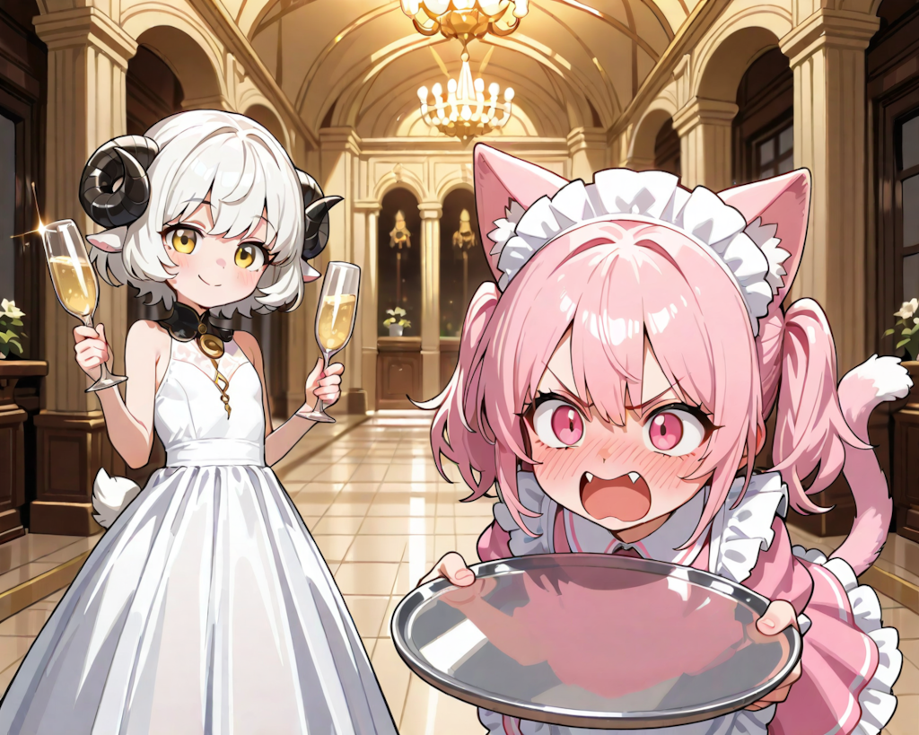 にゃんで私がメイドにゃんらっ！！？