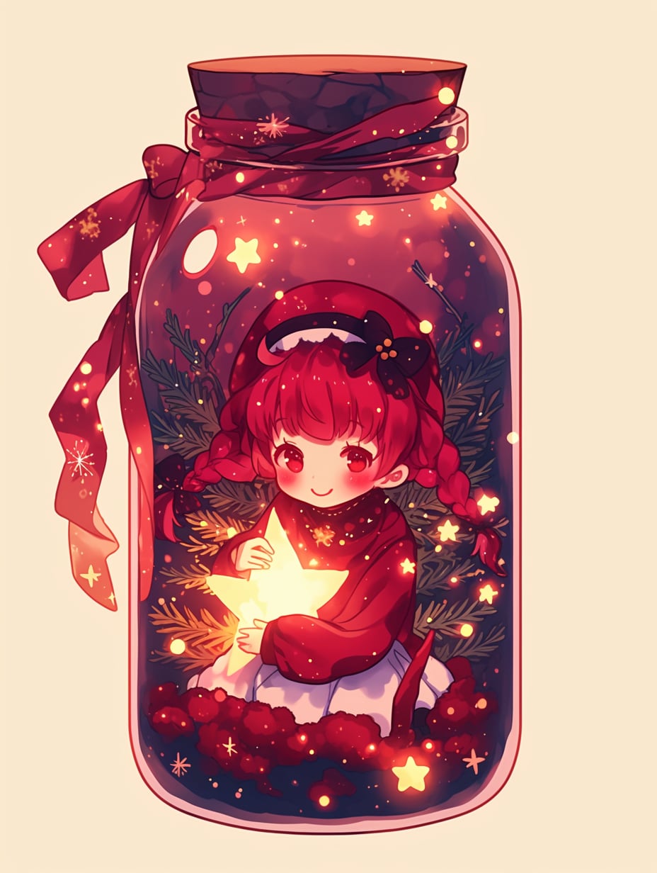 「瓶詰の少女」紅104 | の人気AIイラスト・グラビア