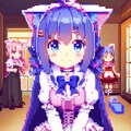ねこねこピクセルアート 2枚目