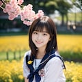桜＋菜の花＋セーラー服=春爛漫2(12枚) 5枚目