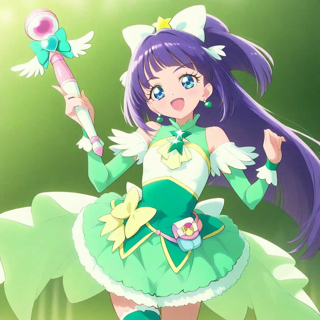 プリキュア風魔法少女グリーンカラー | の人気AIイラスト・グラビア