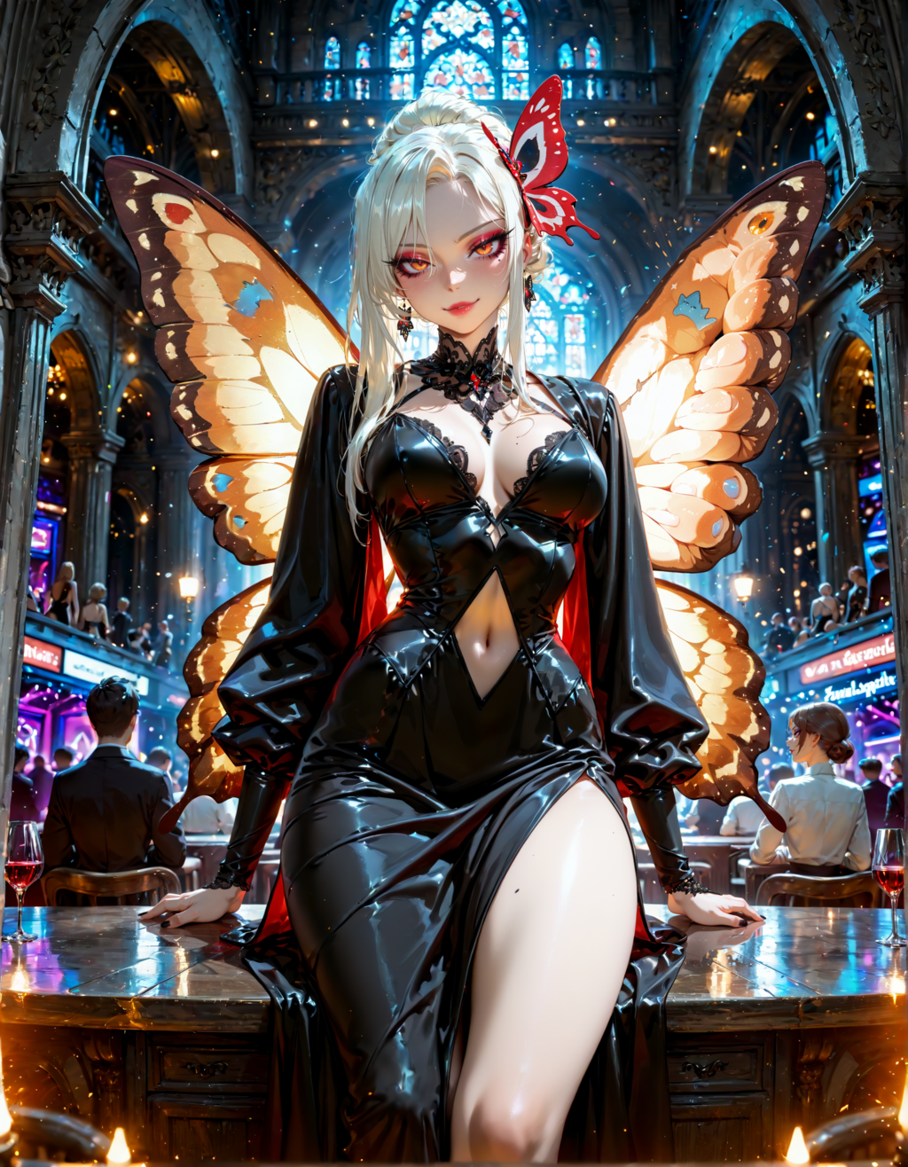 鱗粉を振り撒く