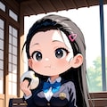 【うちの子、いさみん】おにぎり食べる 3枚目