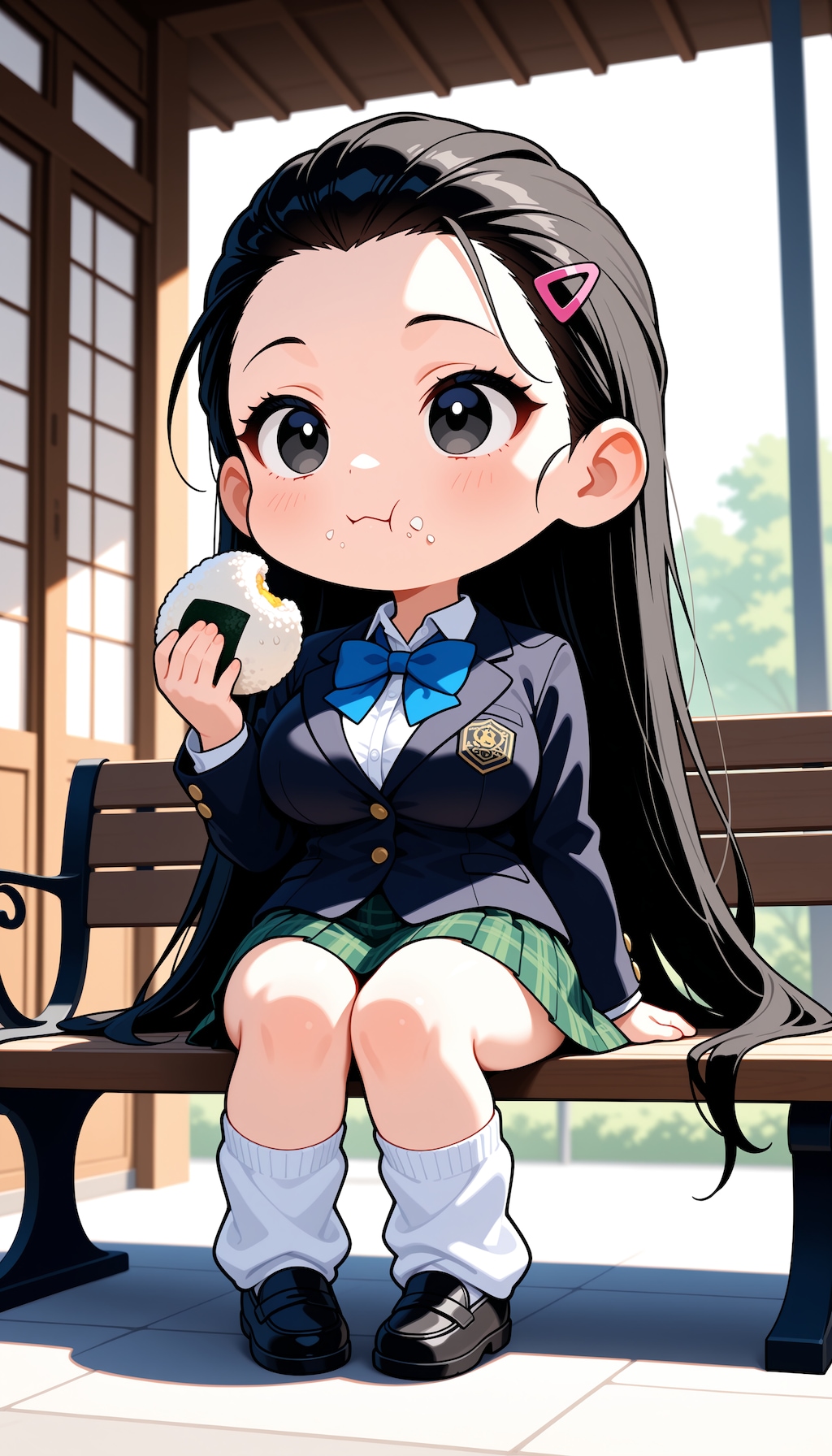 【うちの子、いさみん】おにぎり食べる