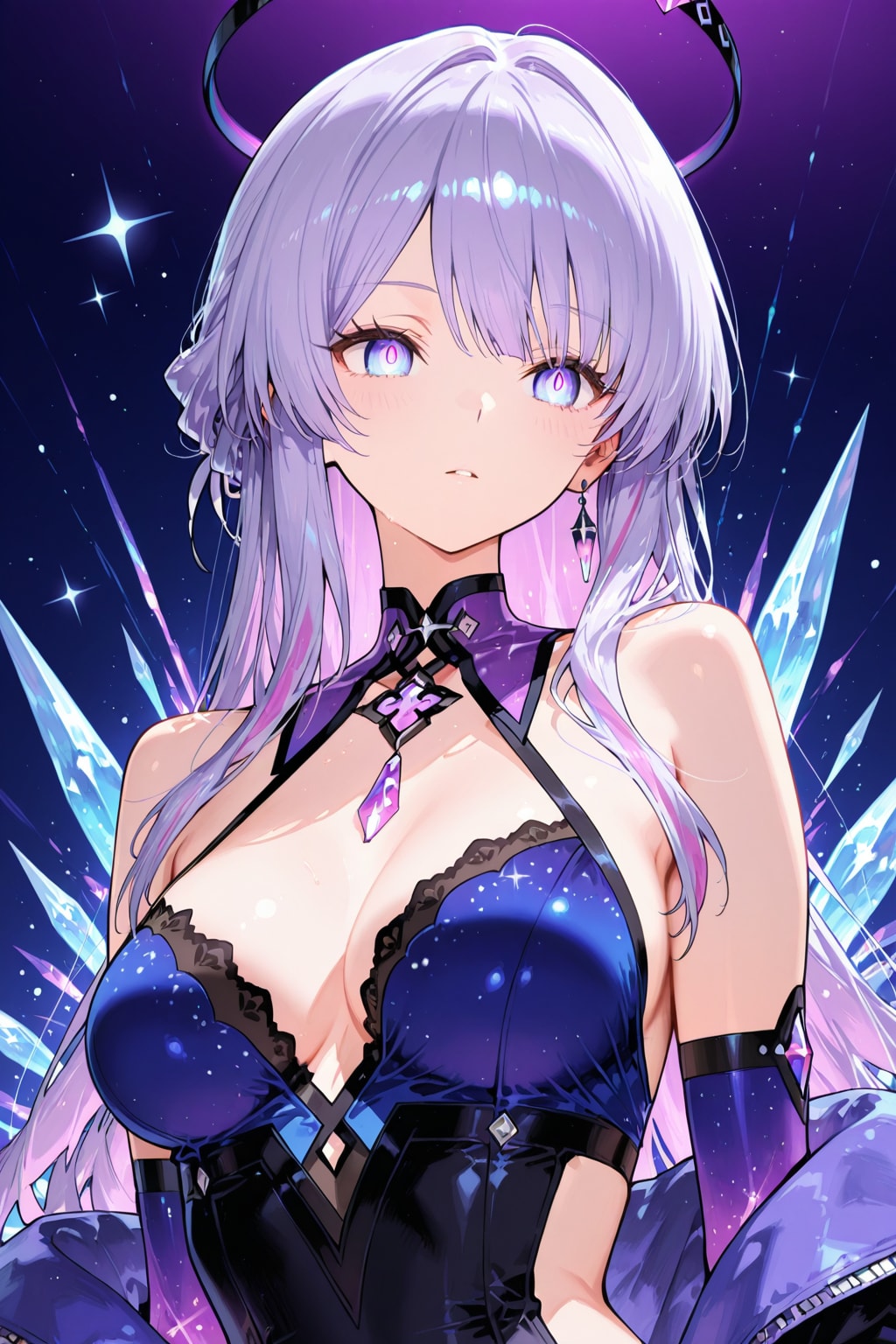 purple long hair