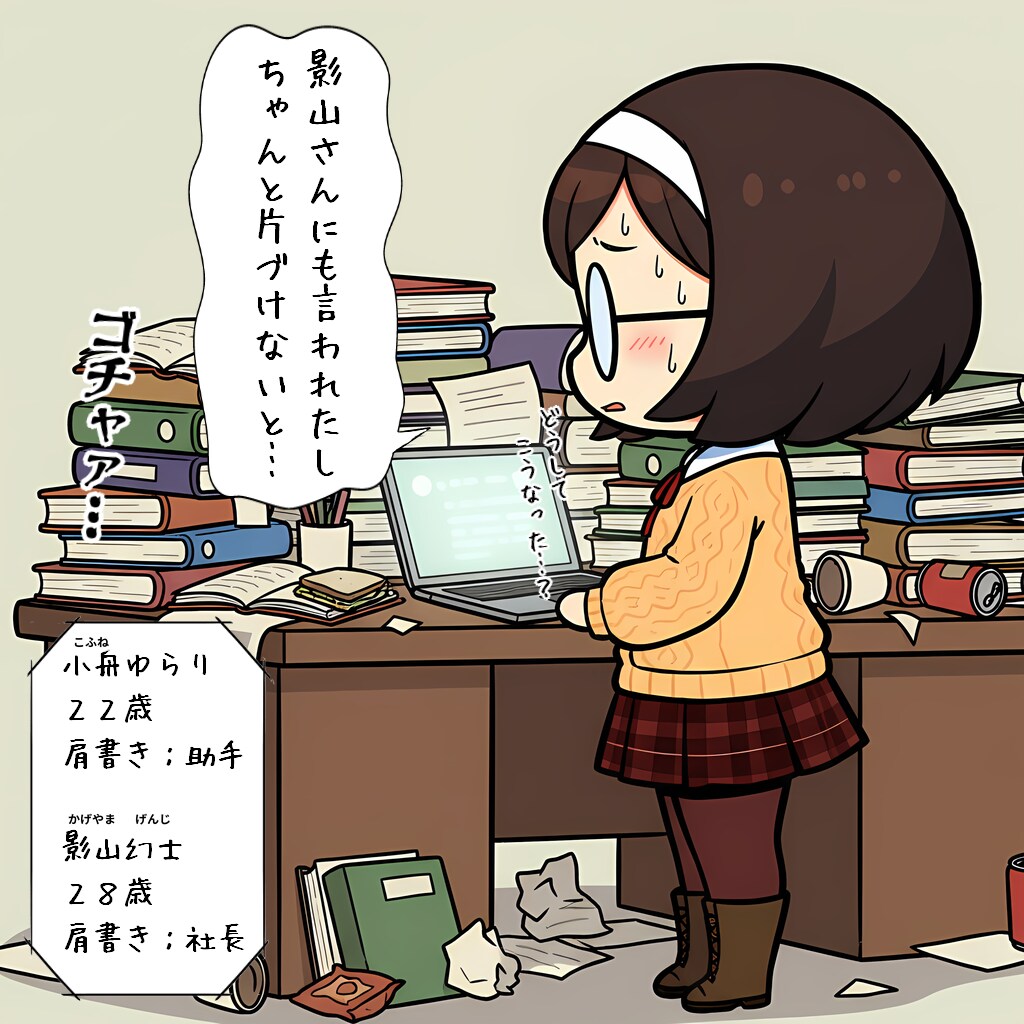 堕とし屋スピンオフ・ガンバレゆらりん！「整理整頓チャレンジ」 | の人気AIイラスト・グラビア