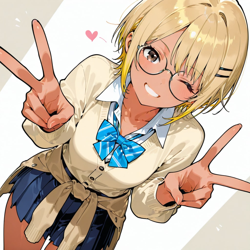 黒ギャルメガネっ娘 | の人気AIイラスト・グラビア