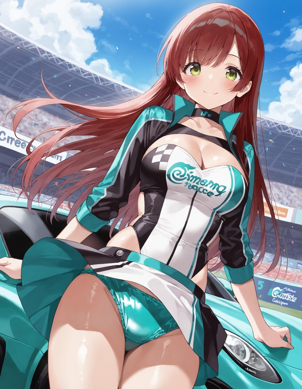 レースクイーンのパンチラ