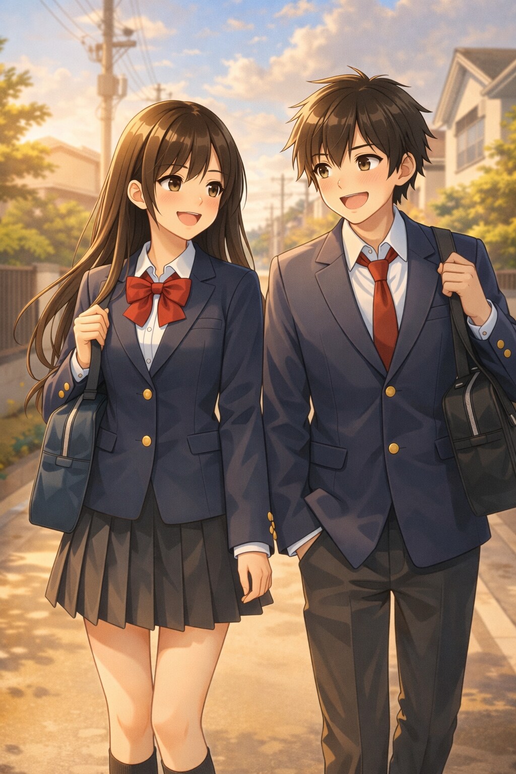 楽しそうに下校 | の人気AIイラスト・グラビア