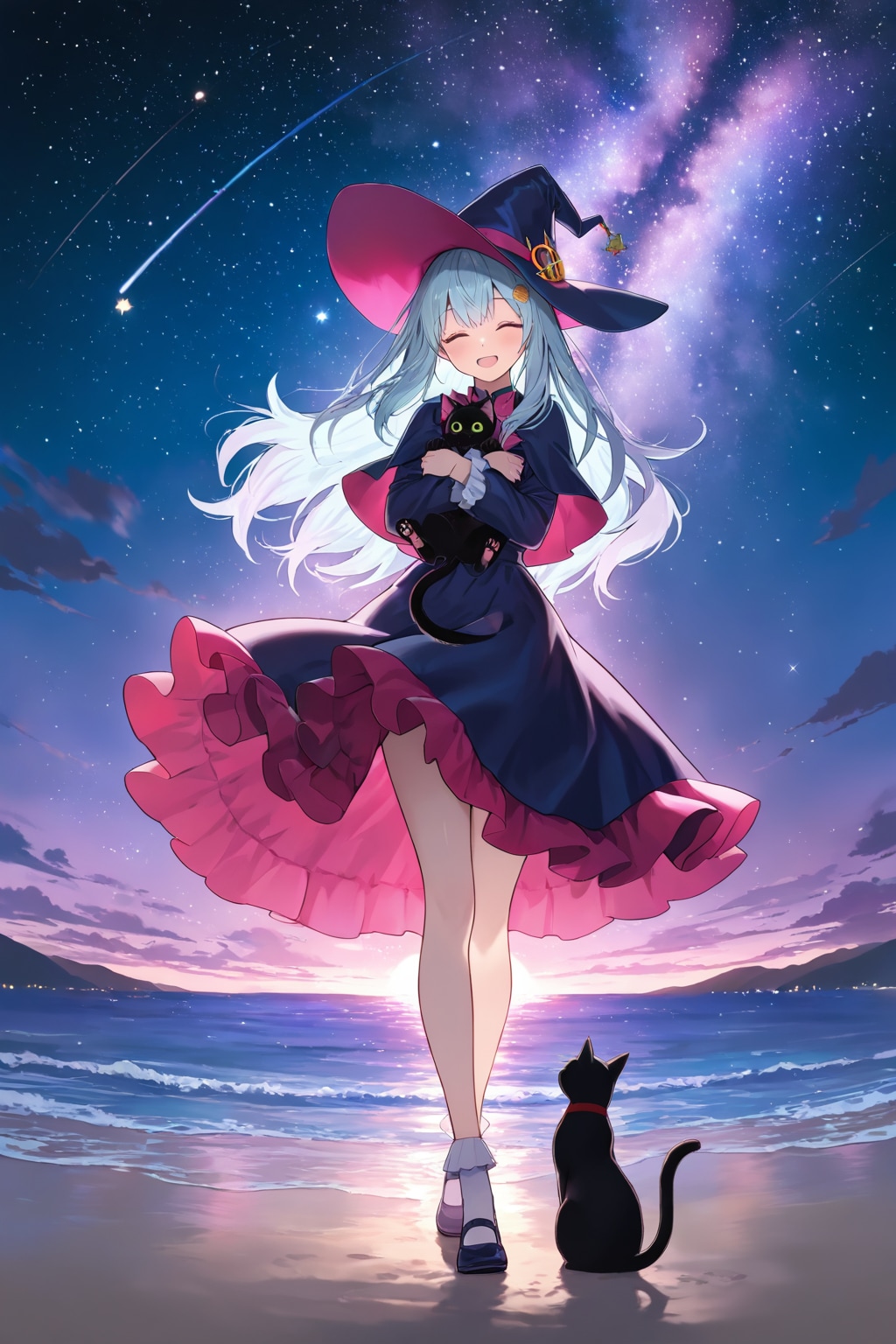 魔女と黒猫と星空