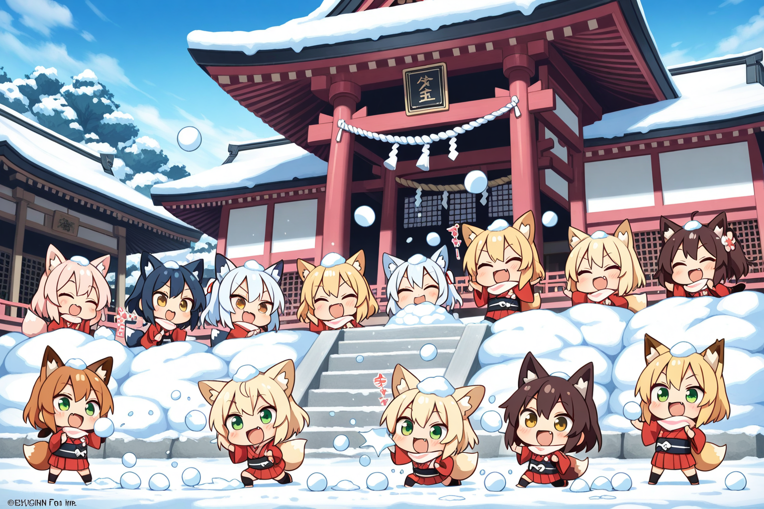 はつもうででおおはしゃぎ！！ | の人気AIイラスト・グラビア