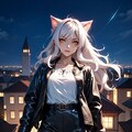 ベランダに猫娘が現れたっ 2枚目