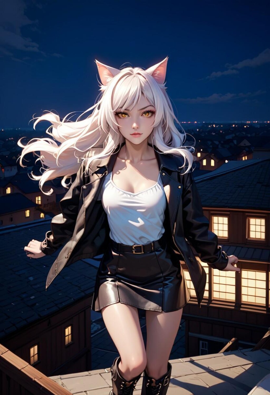ベランダに猫娘が現れたっ