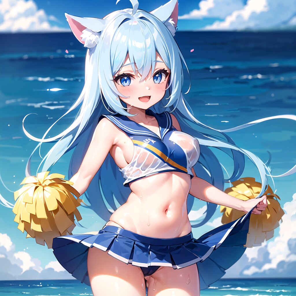 涼しげなチアねこさん