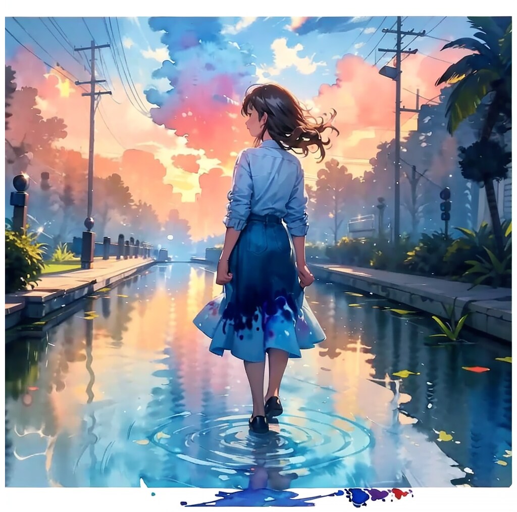 水たまりと少女27