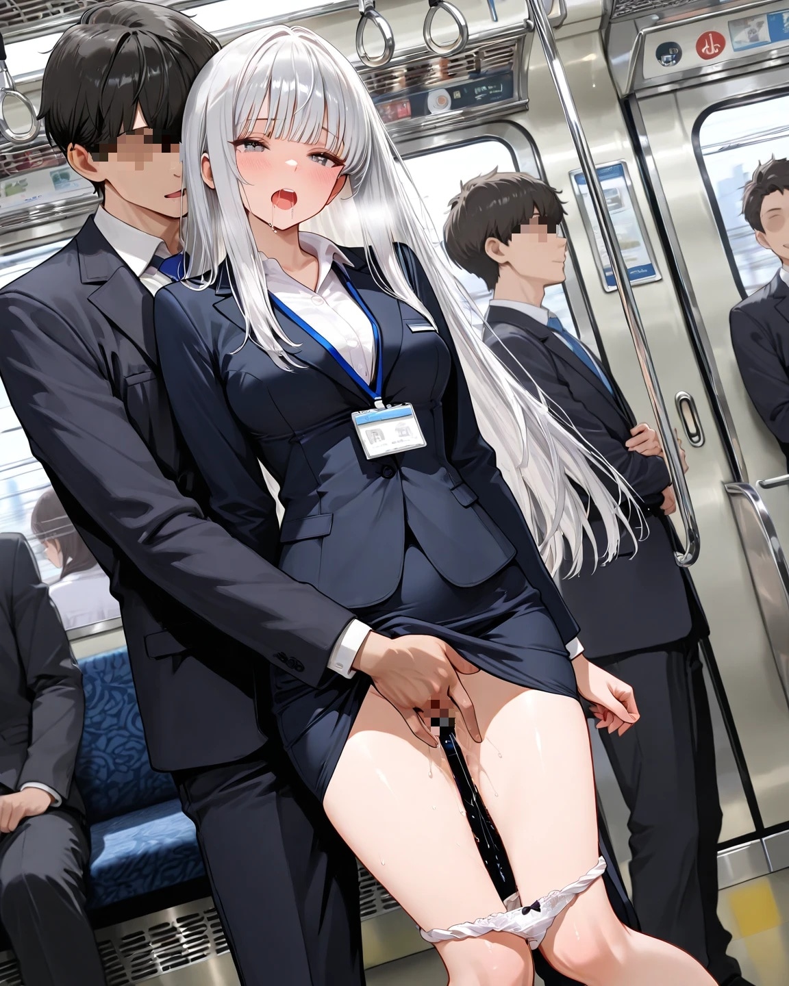 電車でいじられて潮吹き