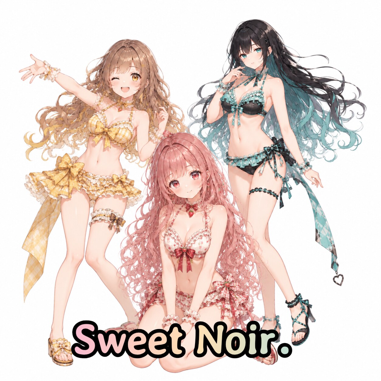 AIアイドルグループ Sweet Noir. 水着バージョン