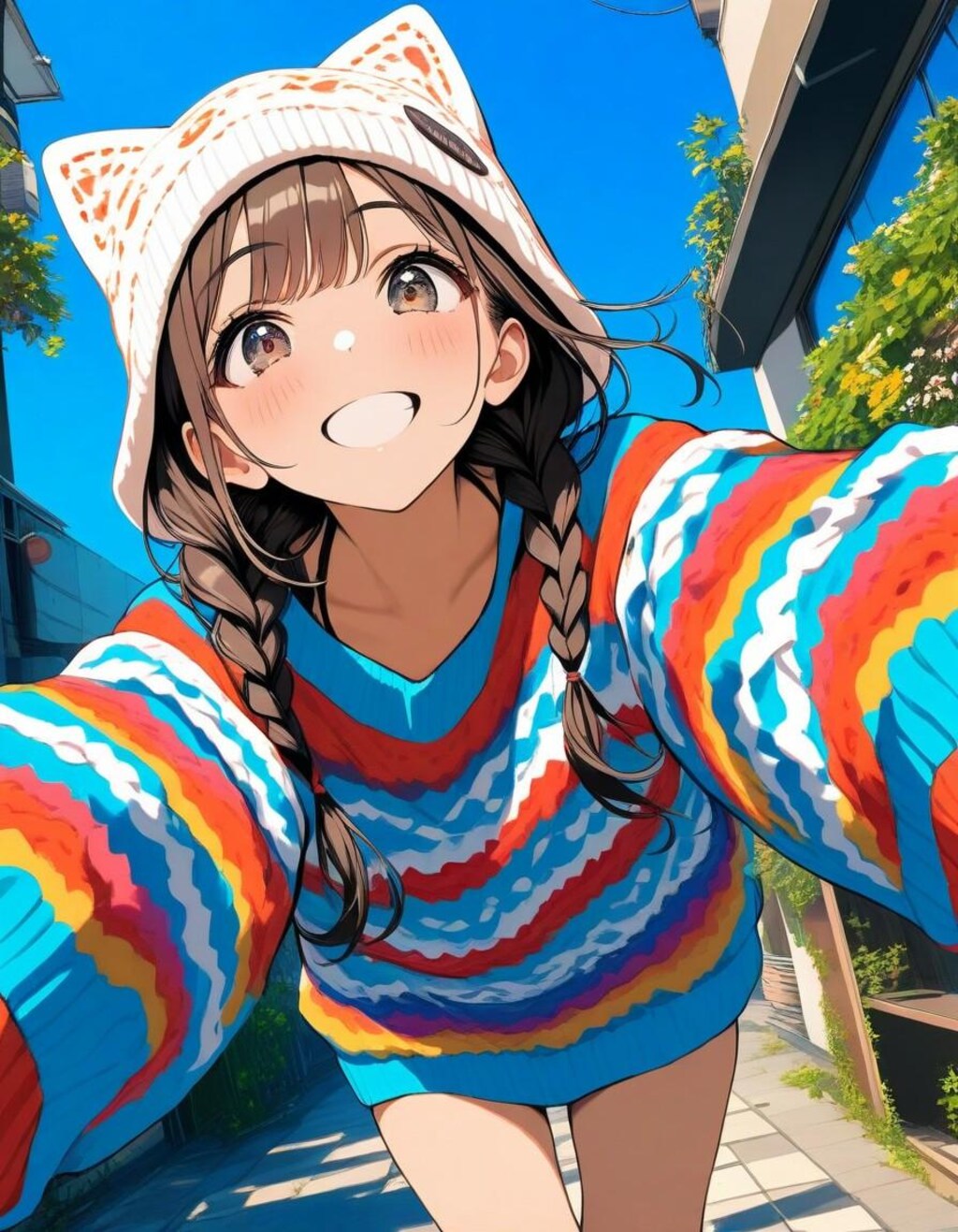 勢いよく押し倒してくる